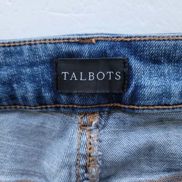 Talbots Everyday Relaxed Ankle Jeans Blue Denim Women Size 10 High Waist - Picture 10 of 13